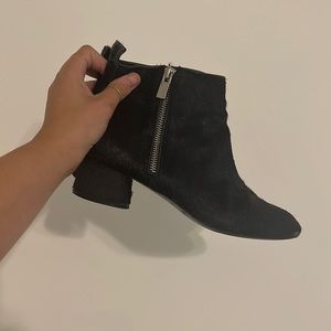 Zara Faux Fur Boots W/ Zipper Detail | Size 39
